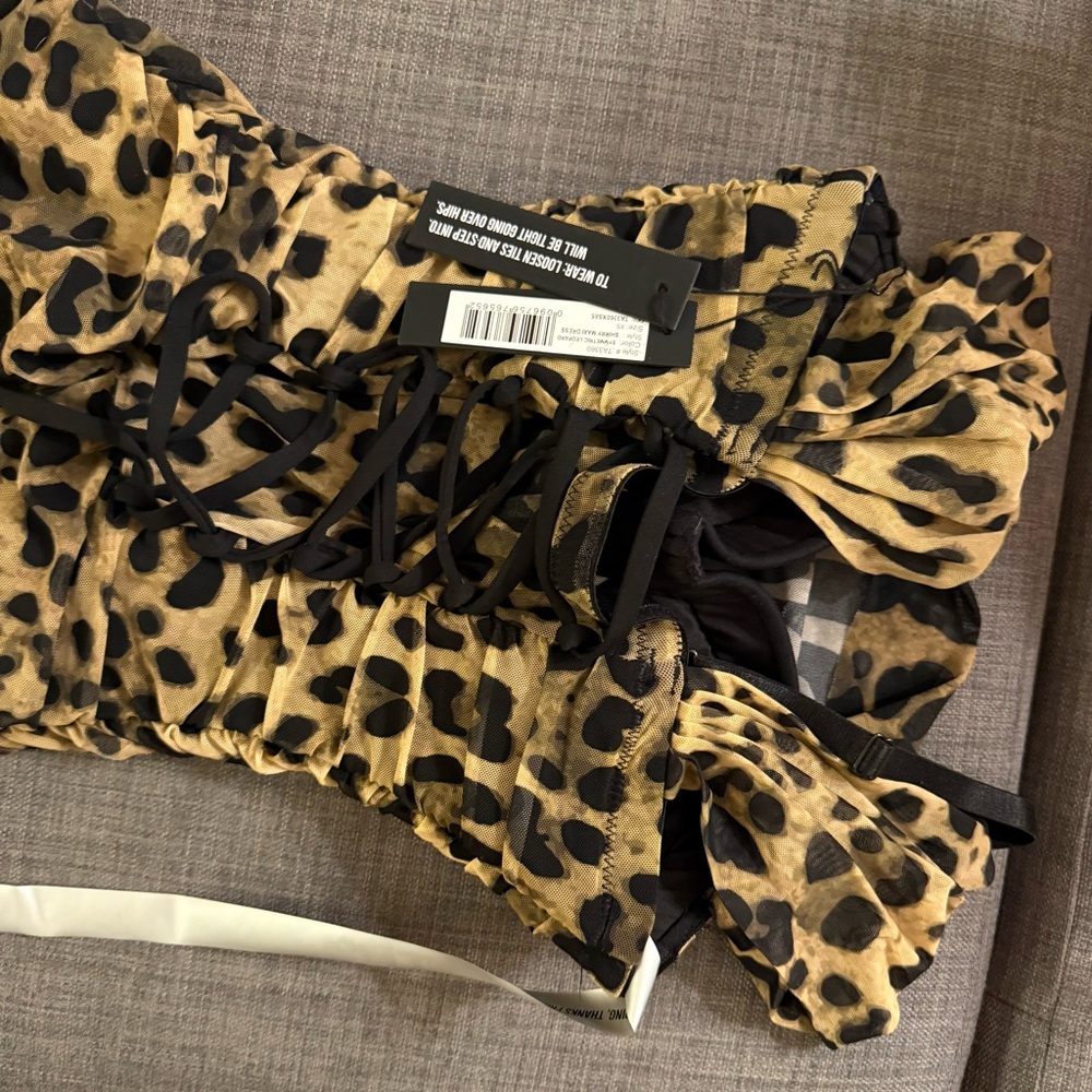 TA3 Sweetie Mermaid Dress Brand XS new with tags leopard - Picture 7 of 9